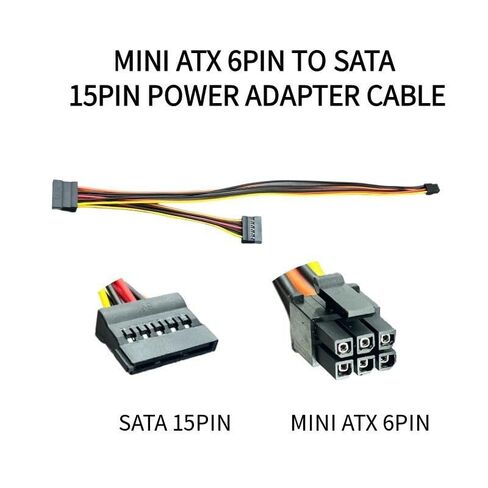 Applicable for Dell Mini 6-pin to SATA15-pin Single SATA Hard Drive Cable, CT1250 ECT1205 QCT1250 QCS1250 QBT1250 FCS1250 SATA or Solid-State Drive in Kuwait