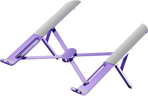 Foldable Laptop Stand 7 Levels Adjustable Height Compact Aluminum Notebook Stand for Up to 17.3 Inch Devices in Saudi Arabia