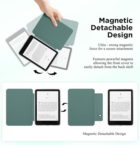 Magnetic Detachable Case for All-New 7" Kindle Paperwhite 12th Gen 2024 and Kindle Colorsoft Signature Edition, Back Panel Case in Kuwait