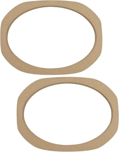 6x9 Inch Universal Speaker Spacer Ring Adapter 2 Pcs – Waterproof Wooden Mounting Bracket for Car Audio Subwoofer Installation – Brown Wood – Washer Only, No Speaker in Kuwait