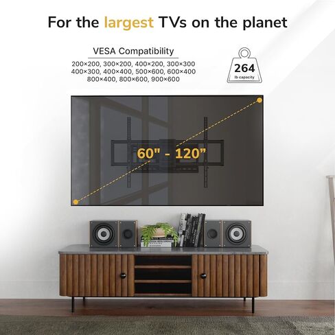 Mount-It! XXL Full Motion Sliding TV Wall Mount for 60"-120" Large TVs in Kuwait