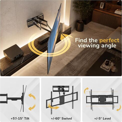 Mount-It! XXL Full Motion Sliding TV Wall Mount for 60"-120" Large TVs in Kuwait