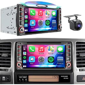 Plug&Play CD/DVD Player Car Radio for Toyota 4Runner 2003-2009, for Tundra 2003-2006, for Sequoia 2003-2007, 7 Inch IPS 1280 * 720 Touch Screen for CarPlay & Android Auto&Mirror Link,BT,AM/FM,SWC in Saudi Arabia