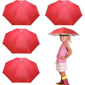 4 Pack 20.5" Hands-Free Umbrella Hats for Kids Adult in Kuwait