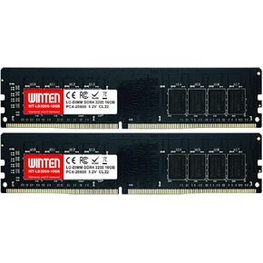 WINTEN DDR4-3200 32GB (2 x 16GB) 288-Pin CL22 1.2V DIMM SDRAM Internal Memory/Expansion Module for Desktop PCs WT-LD3200-D32GB in Saudi Arabia