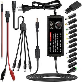 72W Power Supply Adjustable DC 3V ~ 36V Variable Universal Switching AC/DC Adapter AC to DC Converter with LED Voltage Display and 16 Tips, for 3V to 36V Household Electronics - 2000mA Max in Kuwait