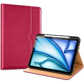 VIKESI Case for iPad Air 13 inch (M3) 2025 / (M2) 2024,Premium Leather Folio,Apple Pencil Holder,Auto Sleep/Wake,Stand Cover - Navy Blue in Saudi Arabia