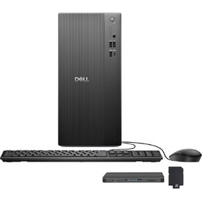 Dell ECT1250 Tower Desktop, Intel Core Ultra 5 225, 16GB DDR5, 1.16TB Storage (1TB SSD+160GB Docking Station), Intel UHD Graphics, Wi-Fi 6, Bluetooth, Wired Keyboard & Mouse, Windows 11, Black in Kuwait