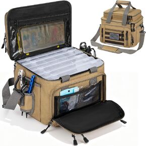 Fishing Tackle Bag - Holds 3400-3600 Size Tackle Boxes (Khaki) in Kuwait
