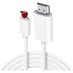 Lightning to HDTV Cable Compatible with iPhone 14 13 12 11 Pro Max, White in Saudi Arabia