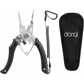 DONQL Fishing Pliers Saltwater with Lanyard Sheath, Line Cutter Crimper in Kuwait