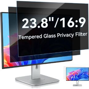 [2 Pack] 23.8 Inch Tempered Glass Computer Privacy Screen Filter for 16:9 in Kuwait