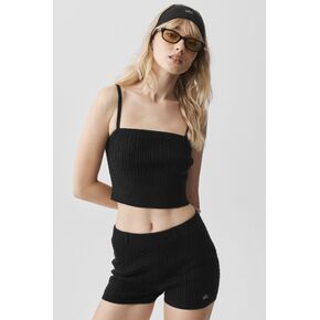 Alo Yoga Mini Cable Sweater Tank - Black in Kuwait