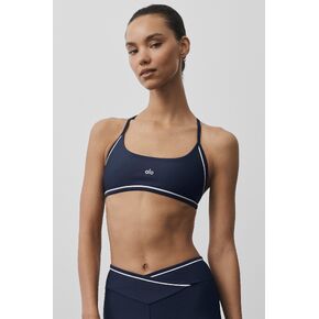 Alo Yoga Airlift Trifecta Bra - Navy/White in Saudi Arabia