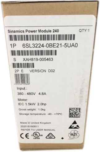 SMOCONE Expedited 6SL3224-0BE21-5UA0 New and Sealed in Box 6SL32240BE215UA0 1 Year Warranty and Fast in Kuwait