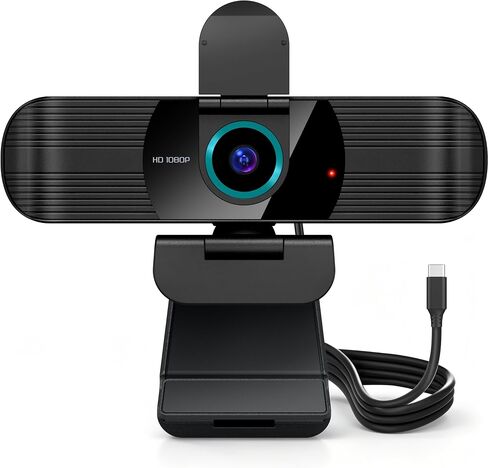 RUWBY Pro HD 1080p/30fps Webcam, External USB-C Web Camera for PC/Laptop in Kuwait