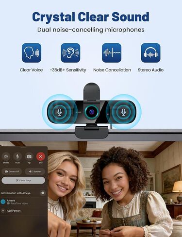 RUWBY Pro HD 1080p/30fps Webcam, External USB-C Web Camera for PC/Laptop in Kuwait