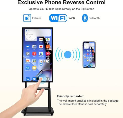 49" Smart Board – 8-Core 8K Android 12, RK3588 Chip, 8GB+64GB, Eshare Wireless Mirroring with Phone Control, for Classroom Teaching, Live Streaming, and Office Meetings (Board Only) in Kuwait