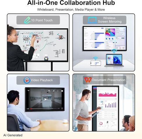 49" Smart Board – 8-Core 8K Android 12, RK3588 Chip, 8GB+64GB, Eshare Wireless Mirroring with Phone Control, for Classroom Teaching, Live Streaming, and Office Meetings (Board Only) in Kuwait