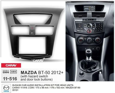Roco 4x4 Carav in-Dash Car Audio Installation Kit for Head Units: : 2 Din 173 X 98 Mm 178 X 102 Mm Mazda Bt-50 2012+ 11-516 in Kuwait