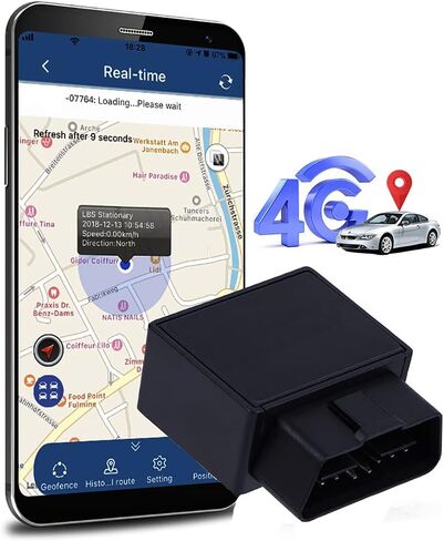 TKMARS GPS Tracker for Vehicles with Real-Time Location, Route History, Speed Monitoring, Geo-Fence Notifications APP No Subscription SIM Card Required - for Fleets & Family TK816 4G in Kuwait