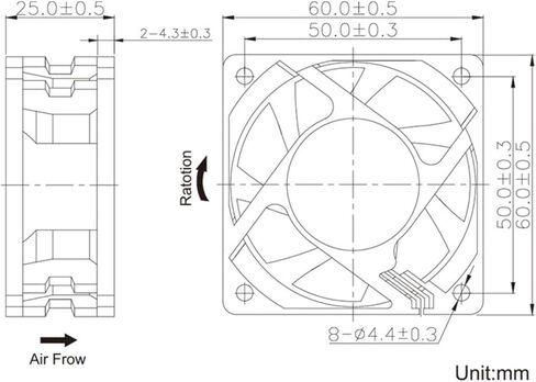 AC 115V 230V Cooling Fan 60mm 5W 5500RPM in Kuwait