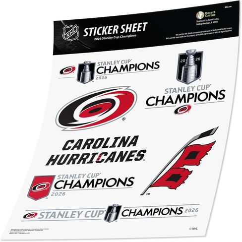 Desert Cactus CAR Hurricanes Sticker Decal (2026 Stanley Cup Champs-T2) in Kuwait