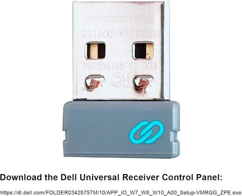 Universal Pairing USB Receiver for Dell WM527 WM514 KM714 KM717 WM326 WK636P Keyboard and Mouse in Kuwait