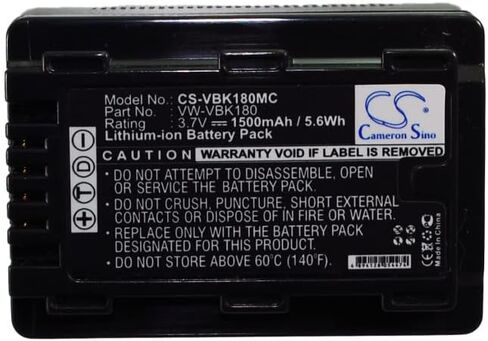 3.7v Compatible with Battery Panasonic HC-V500EG-S, HC-V500GK, HC-V500K, HC-V500M, HC-V500MGK, HC-V500MK, HC-V600M, HC-V700, HC-V700GK, HC-V700K, HC-V700M in Kuwait