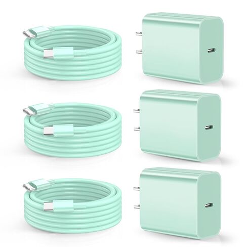 Dayaoncy USB C Cable, USB C Charger Block 3Pack 10ft Light Green in Kuwait