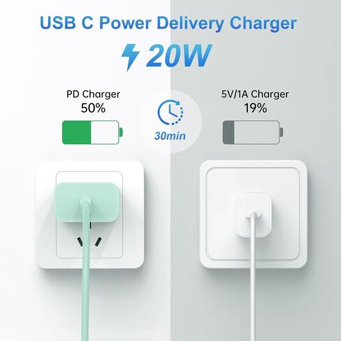 Dayaoncy USB C Cable, USB C Charger Block 3Pack 10ft Light Green in Kuwait