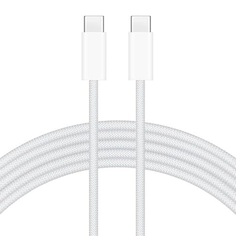 6ft IPhone 16/16E/17/17E USB C to USB C Cable, Woven Charger Long Cable for iPhone 17/16/15 Plus/ Pro Max, iPad Air,iPad 10th Gen, Mini 6th, Pro 13/12.9/11 in, Type-c MacBook Pro Fast Charging Cord in Kuwait
