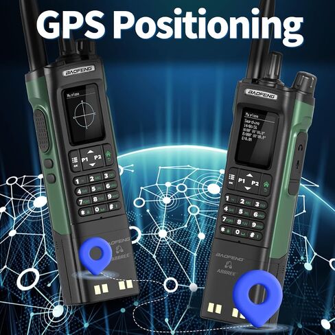 BAOFENG UV-32 Ham Radio Long Range 10W Rechargeable Walkie Talkies UV32 5RM 3800mAh Handheld Two Way Radio NOAA Weather Radio with GPS,APP Programming,Copy Frequency,USB-C Charging for Survival Gear in Kuwait
