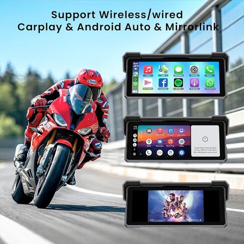 8.1 Inch Portable CarPlay Screen for Motorcycle with Wireless CarPlay in Saudi Arabia