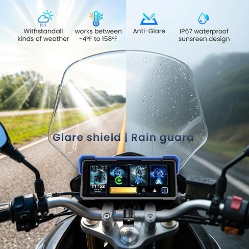 8.1 Inch Portable CarPlay Screen for Motorcycle with Wireless CarPlay in Saudi Arabia