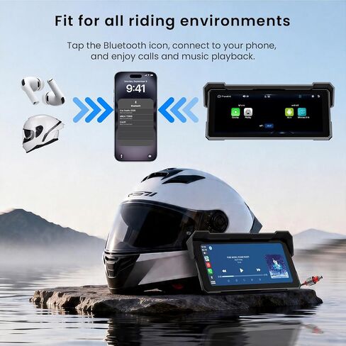 8.1 Inch Portable CarPlay Screen for Motorcycle with Wireless CarPlay in Saudi Arabia
