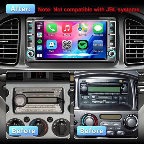 Plug&Play CD/DVD Player Car Radio for Toyota 4Runner 2003-2009, for Tundra 2003-2006, for Sequoia 2003-2007, 7 Inch IPS 1280 * 720 Touch Screen for CarPlay & Android Auto&Mirror Link,BT,AM/FM,SWC in Saudi Arabia