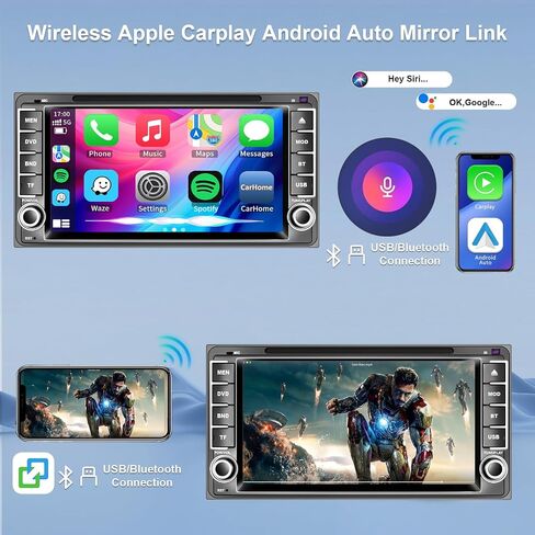 Plug&Play CD/DVD Player Car Radio for Toyota 4Runner 2003-2009, for Tundra 2003-2006, for Sequoia 2003-2007, 7 Inch IPS 1280 * 720 Touch Screen for CarPlay & Android Auto&Mirror Link,BT,AM/FM,SWC in Saudi Arabia