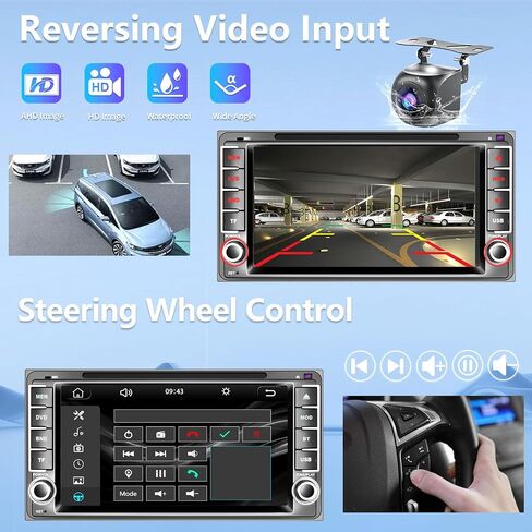 Plug&Play CD/DVD Player Car Radio for Toyota 4Runner 2003-2009, for Tundra 2003-2006, for Sequoia 2003-2007, 7 Inch IPS 1280 * 720 Touch Screen for CarPlay & Android Auto&Mirror Link,BT,AM/FM,SWC in Saudi Arabia