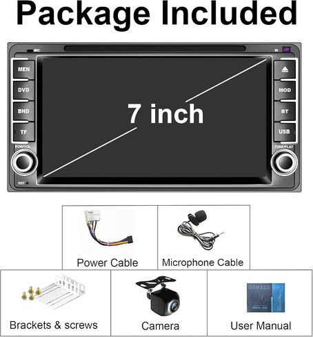 Plug&Play CD/DVD Player Car Radio for Toyota 4Runner 2003-2009, for Tundra 2003-2006, for Sequoia 2003-2007, 7 Inch IPS 1280 * 720 Touch Screen for CarPlay & Android Auto&Mirror Link,BT,AM/FM,SWC in Saudi Arabia