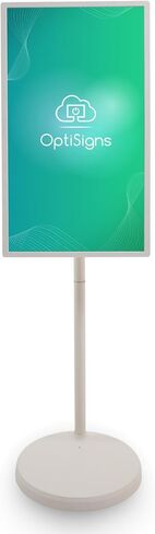 OptiSigns 32" Floor Standing Digital Signage Kiosk, Battery Powered Touchscreen Display for Interactive Retail, Events, Full HD with Audio and Wi-Fi, OptiKiosk 32 in Saudi Arabia