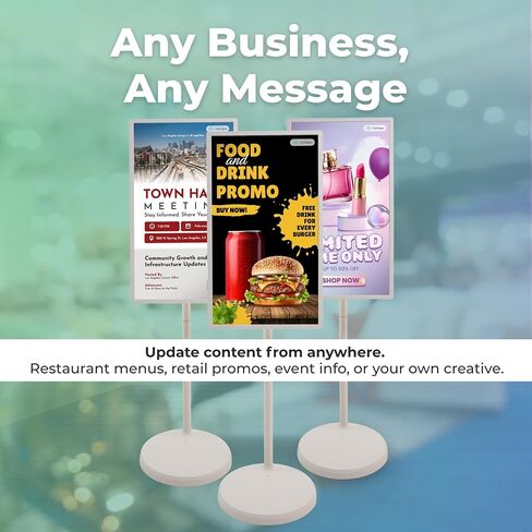 OptiSigns 32" Floor Standing Digital Signage Kiosk, Battery Powered Touchscreen Display for Interactive Retail, Events, Full HD with Audio and Wi-Fi, OptiKiosk 32 in Saudi Arabia