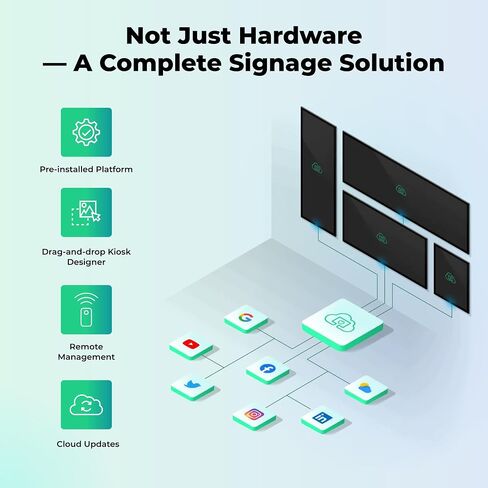 OptiSigns 32" Floor Standing Digital Signage Kiosk, Battery Powered Touchscreen Display for Interactive Retail, Events, Full HD with Audio and Wi-Fi, OptiKiosk 32 in Saudi Arabia