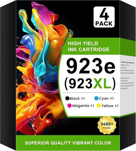 923e 923 Ink Cartridges 4 Pack Compatible with HP 8130e 8135e 8120e 8125e in Saudi Arabia