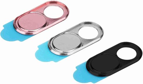 Fabater Metal Lens Cap Webcam Cover, 3 Pack (Silver Black Pink Mixed Color) in Kuwait