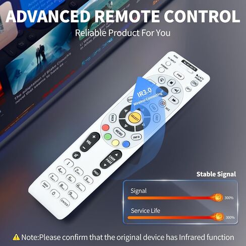 Replacement for DIRECTV RC65 / RC65X / RC65RX / RC66 / RC66X 4-Device LCD LED HDTV A/V Receiver Remote Control, Compatible Models H20 HR20 H21 HR21 HR22 H23 HR23 H24 HR24 H25 R15 R16 R22 D11 D12 in Saudi Arabia