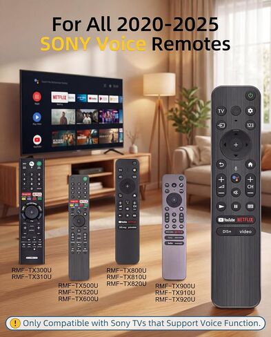 Voice Remote Compatible with Sony Bravia Smart TVs 2018-2025 in Kuwait