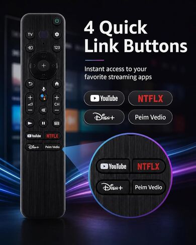 Voice Remote Compatible with Sony Bravia Smart TVs 2018-2025 in Kuwait