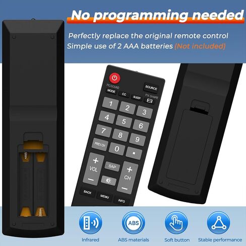 Universal Remote for Sanyo TV, Replacement Sanyo TV Remote Compatible with All Sanyo LCD LED HD TV - No Programming Required in Kuwait
