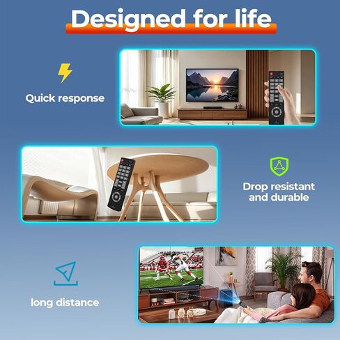 Universal Remote for Sanyo TV, Replacement Sanyo TV Remote Compatible with All Sanyo LCD LED HD TV - No Programming Required in Kuwait